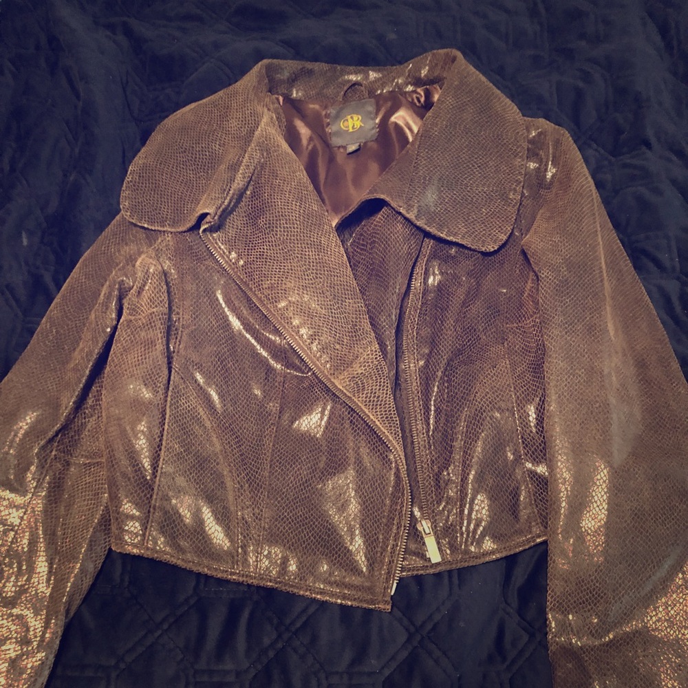 Vintage brown leather jacket